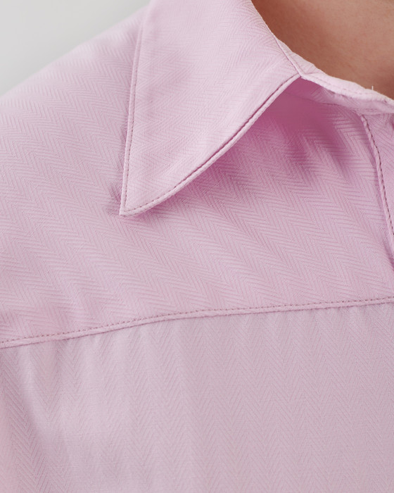 Рубашка на пуговицах розовая